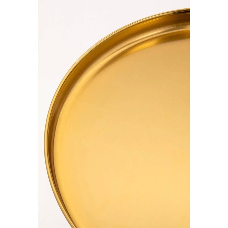 Masuta laterala Bottiglia, metal, sticla, maro/auriu, D.60 cm, 71851