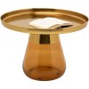 Masuta laterala Bottiglia, metal, sticla, maro/auriu, D.60 cm, 71851