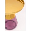 Masuta laterala Bottiglia, metal, sticla, auriu/violet, D.50 cm, 71853