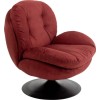 Fotoliu rotativ Cosy, metal, poliester, rosu, H.86 cm, 71886