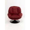 Fotoliu rotativ Cosy, metal, poliester, rosu, H.86 cm, 71886