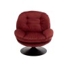Fotoliu rotativ Cosy, metal, poliester, rosu, H.86 cm, 71886