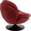 Fotoliu rotativ Cosy, metal, poliester, rosu, H.86 cm, 71886