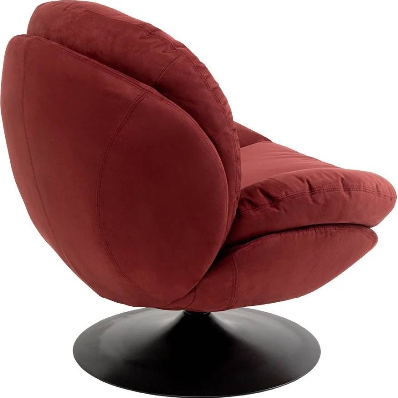 Fotoliu rotativ Cosy, metal, poliester, rosu, H.86 cm, 71886