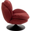Fotoliu rotativ Cosy, metal, poliester, rosu, H.86 cm, 71886