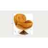 Fotoliu rotativ Cosy, metal, poliester, rosu, H.86 cm, 71886