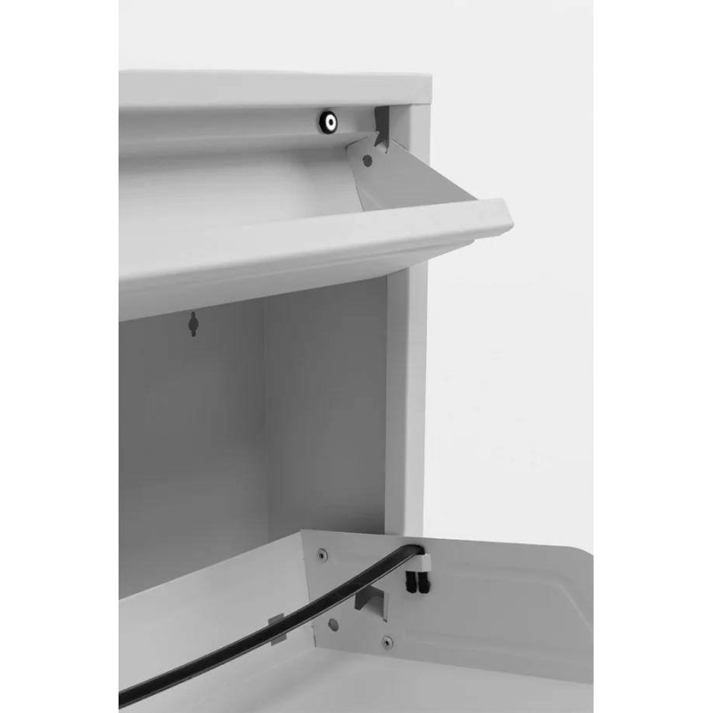 Pantofar Caruso, metal, alb, H.81 cm, 71999