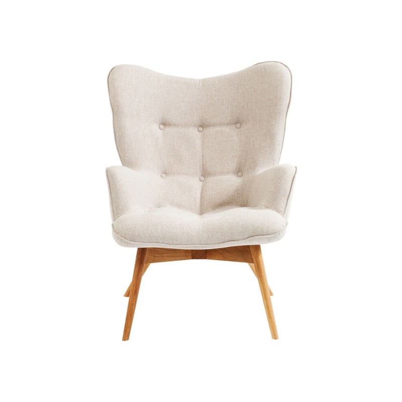 Fotoliu Vicky, lemn, poliester, bej, H.94 cm, 82685