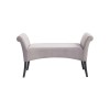Bancheta Motley, lemn, catifea, gri, L.108 cm, 83296