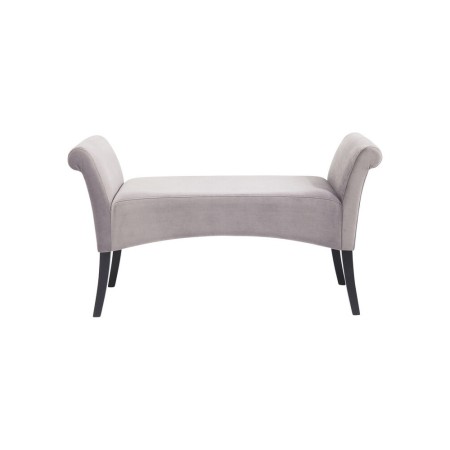 Bancheta Motley, lemn, catifea, gri, L.108 cm, 83296