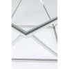 Masuta de cafea Cristallo, metal, sticla securizata, crom/transparent, D.80 cm, 85030