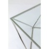 Masuta de cafea Cristallo, metal, sticla securizata, crom/transparent, D.80 cm, 85030