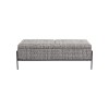 Bancheta cu depozitare Buttons, metal, poliester, alb/negru, L.120 cm, 85051