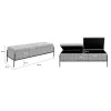 Bancheta cu depozitare Buttons, metal, poliester, alb/negru, L.120 cm, 85051