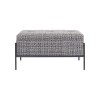 Bancheta cu depozitare Buttons, metal, poliester, alb/negru, L.80 cm, 85300