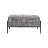 Bancheta cu depozitare Buttons, metal, poliester, alb/negru, L.80 cm, 85300