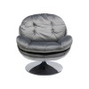 Fotoliu rotativ Cosy, metal, poliester, gri, H.84 cm, 85527