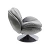 Fotoliu rotativ Cosy, metal, poliester, gri, H.84 cm, 85527