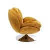 Fotoliu rotativ Cosy, metal, poliester, ambra, H.84 cm, 85528