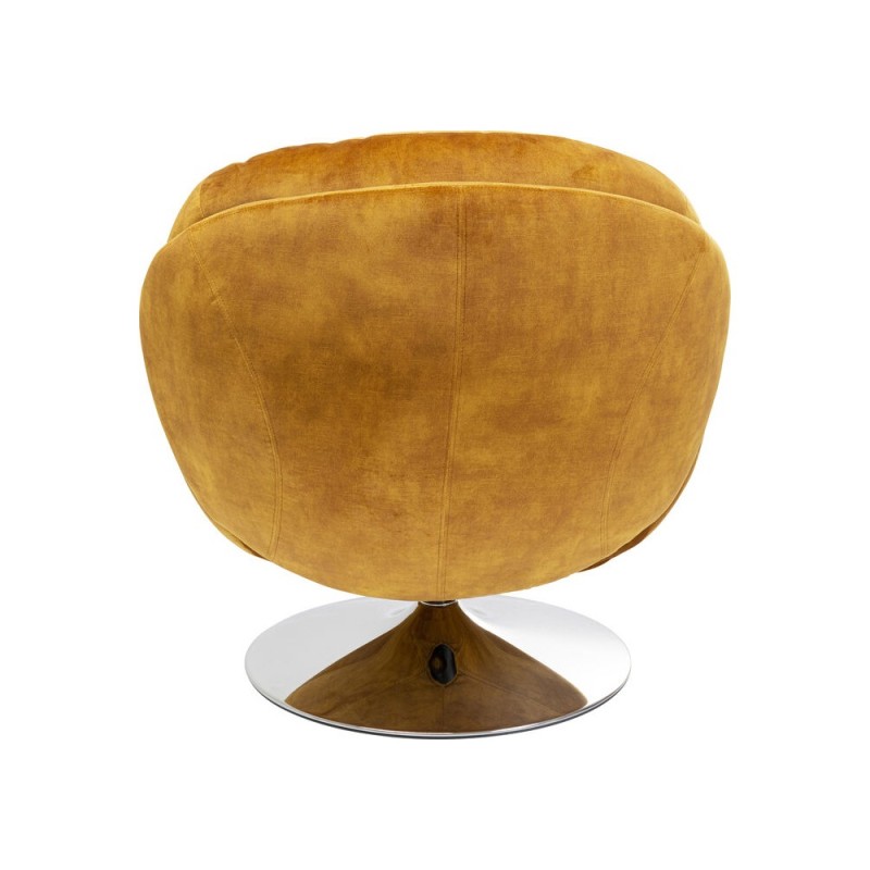 Fotoliu rotativ Cosy, metal, poliester, ambra, H.84 cm, 85528