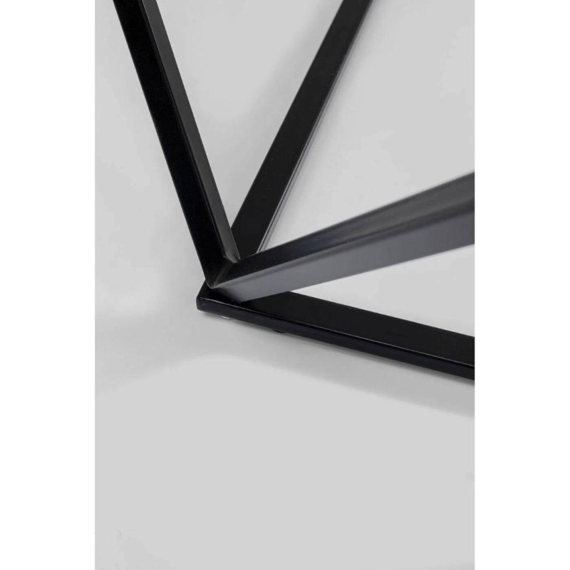 Masuta de cafea Cristallo, metal, sticla securizata, negru/transparent, D.80 cm, 85604