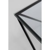 Masuta de cafea Cristallo, metal, sticla securizata, negru/transparent, D.80 cm, 85604