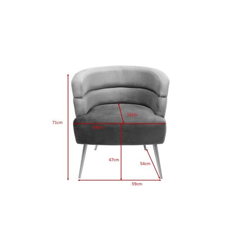 Fotoliu Sandwich, metal, poliester, roz, H.74 cm, 84780