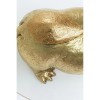 Masuta de cafea Hippo, polirasina, sticla securizata, auriu/transparent, L.80 cm, 86187