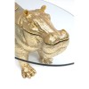 Masuta de cafea Hippo, polirasina, sticla securizata, auriu/transparent, L.80 cm, 86187
