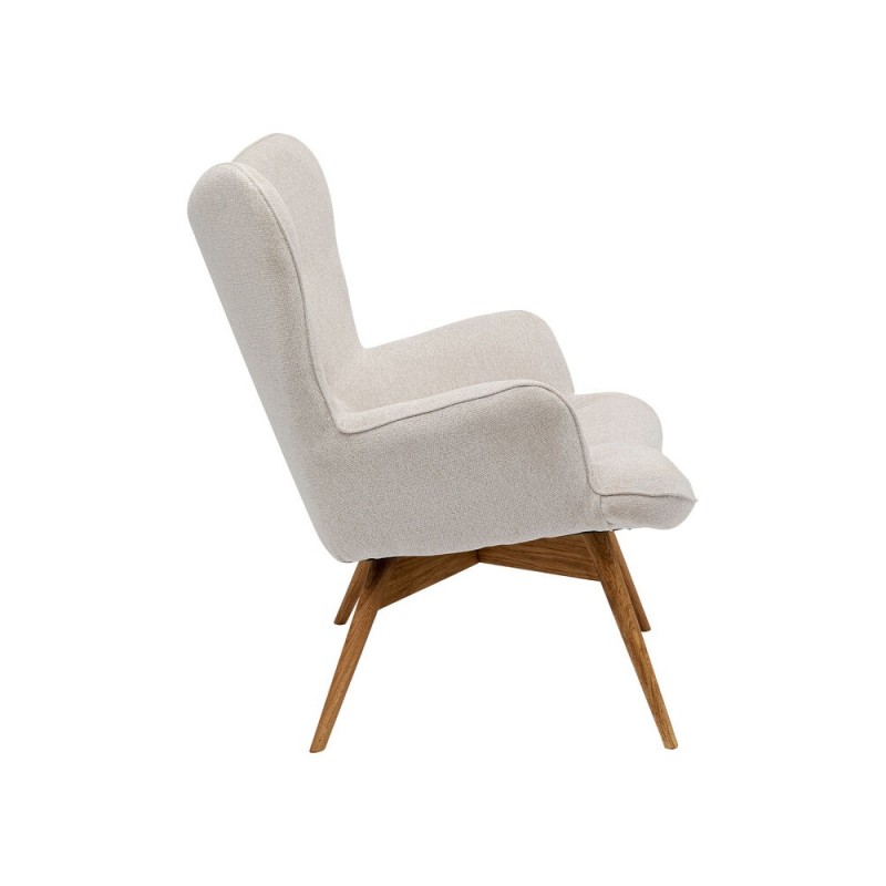 Fotoliu Vicky, lemn, poliester, crem, H.94 cm, 86227