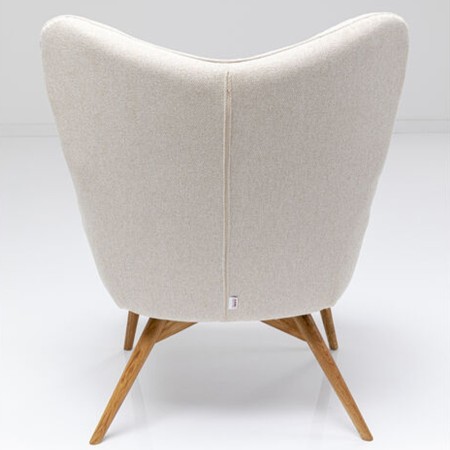 Fotoliu Vicky, lemn, poliester, crem, H.94 cm, 86227