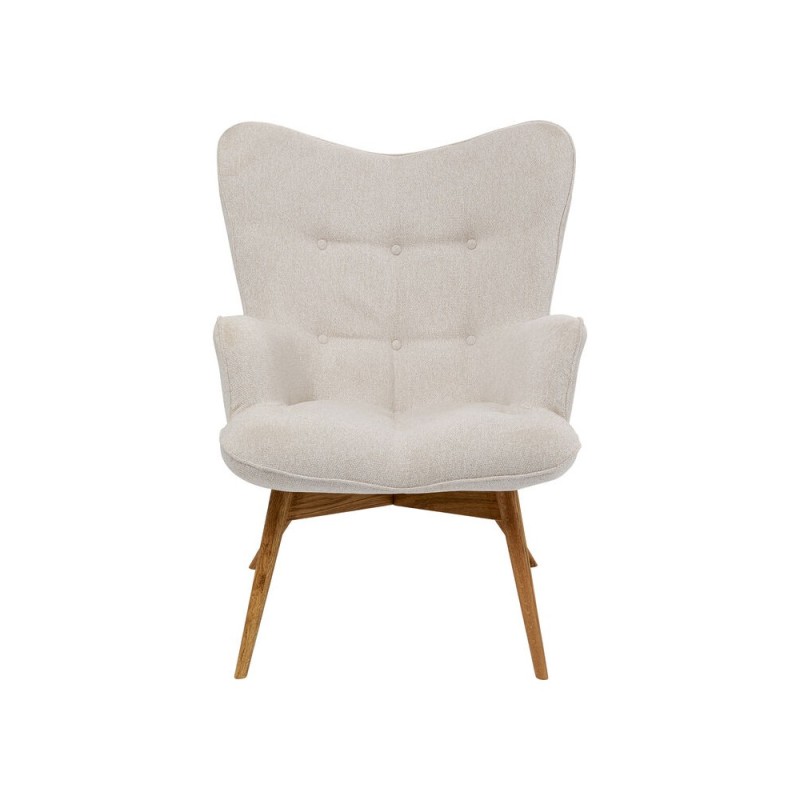 Fotoliu Vicky, lemn, poliester, crem, H.94 cm, 86227