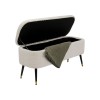 Bancheta cu depozitare Rico, metal, poliester, alb, L.109 cm, 86925
