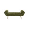 Bancheta Trono, metal, poliester, verde, L.140 cm, 87105