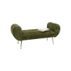Bancheta Trono, metal, poliester, verde, L.140 cm, 87105