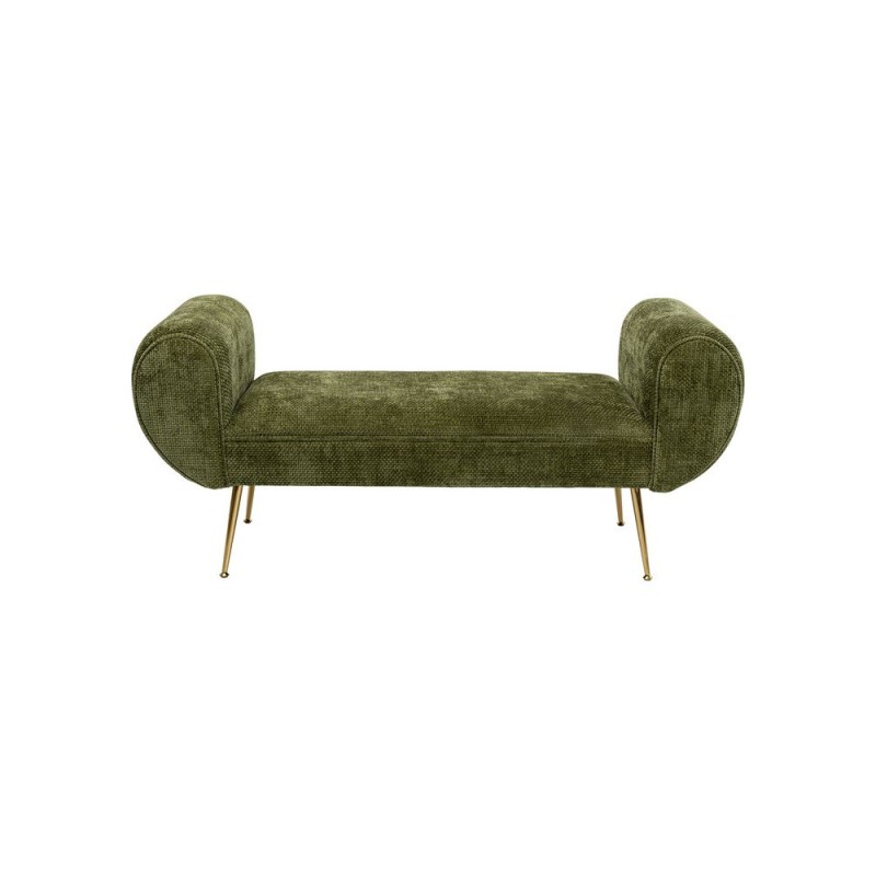 Bancheta Trono, metal, poliester, verde, L.140 cm, 87105