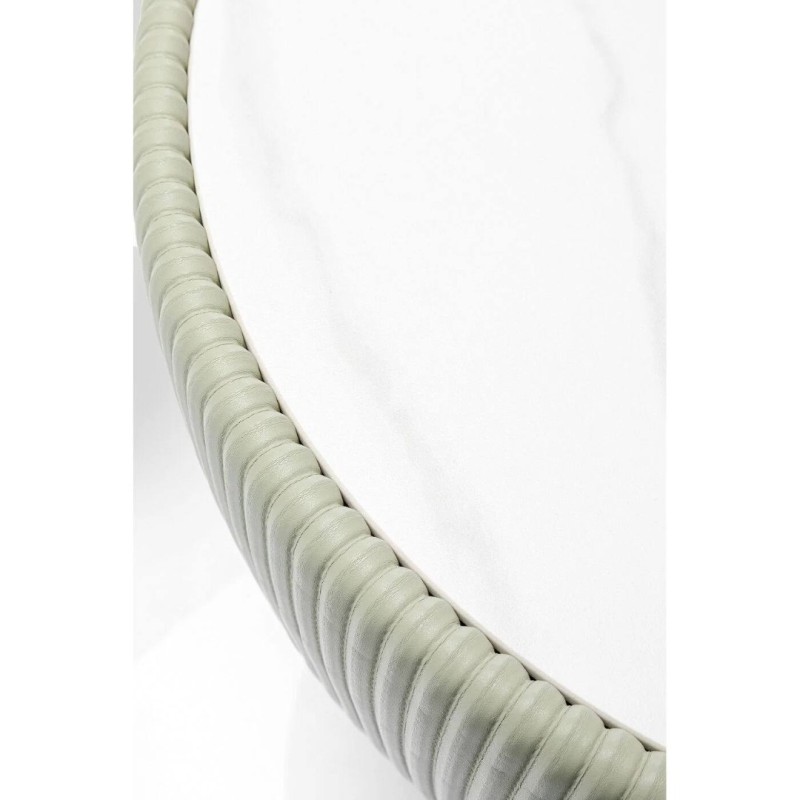 Masuta laterala Vegas, metal, MDF, ceramica, verde/alb, D.47 cm, 87132