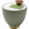 Masuta laterala Vegas, metal, MDF, ceramica, verde/alb, D.47 cm, 87132
