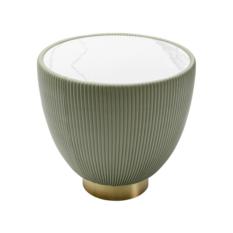Masuta laterala Vegas, metal, MDF, ceramica, verde/alb, D.47 cm, 87132