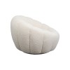 Fotoliu rotativ Peppo Bloom, spuma, poliester, alb, H.66 cm, 87772
