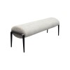 Bancheta Polly, metal, poliester, gri, L.130 cm, 87834