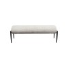 Bancheta Polly, metal, poliester, gri, L.130 cm, 87834