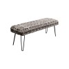 Bancheta Weave, metal, poliester, gri, L.128 cm, 87995