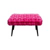Bancheta Weave, metal, poliester, roz, L.66 cm, 87996