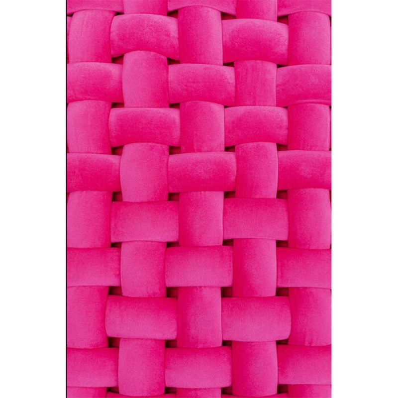 Bancheta Weave, metal, poliester, roz, L.66 cm, 87996