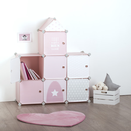 Cutie de depozitare Castle, roz, 127162A