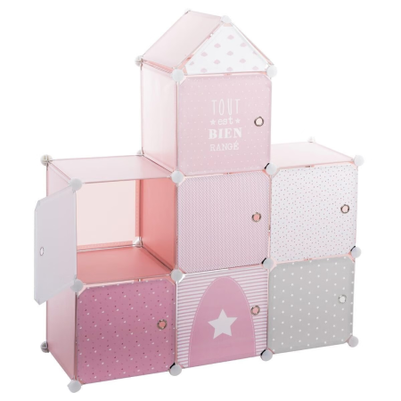 Cutie de depozitare Castle, roz, 127162A