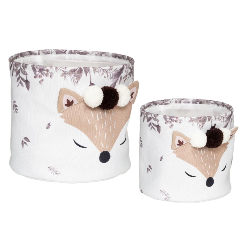 Set 2 cosuri Vulpe, poliester, multicolor, D.22/30 cm, 174238B