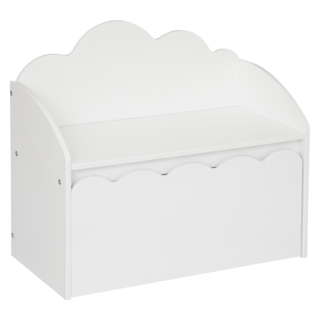 Banca de depozitare Cloud, lemn, alb, H. 30 cm, 188242