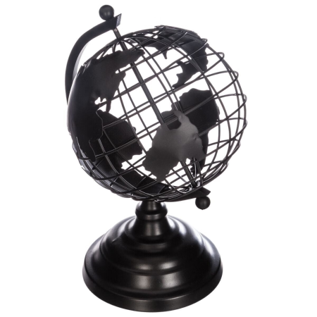 Glob decorativ, metal, negru, H.28 cm, 158028